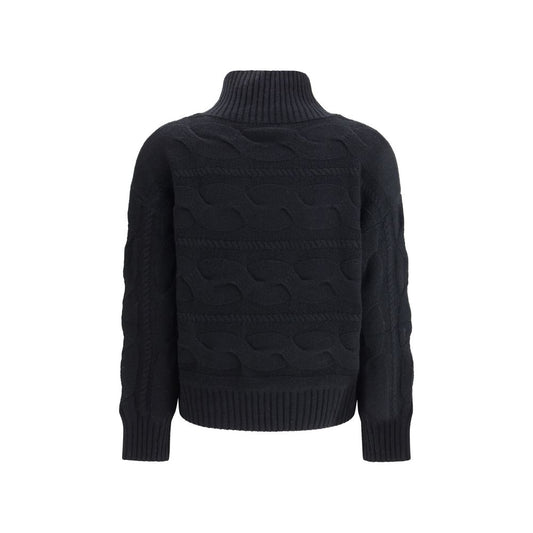 Max Mara Schwarzer Woll-Sweatshirt