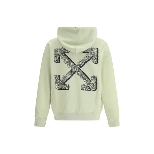 Off-White Grüner Baumwoll-Sweatshirt