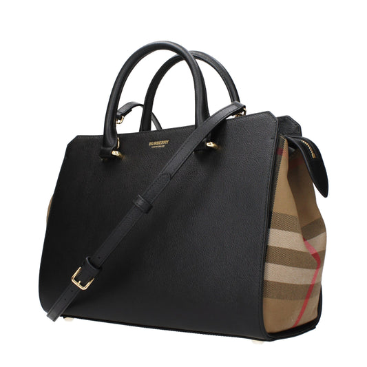 Burberry Schwarze Lederhandtasche