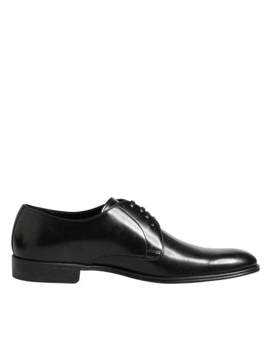 Dolce & Gabbana Schwarze Derby-Schnürschuhe aus Kalbsleder