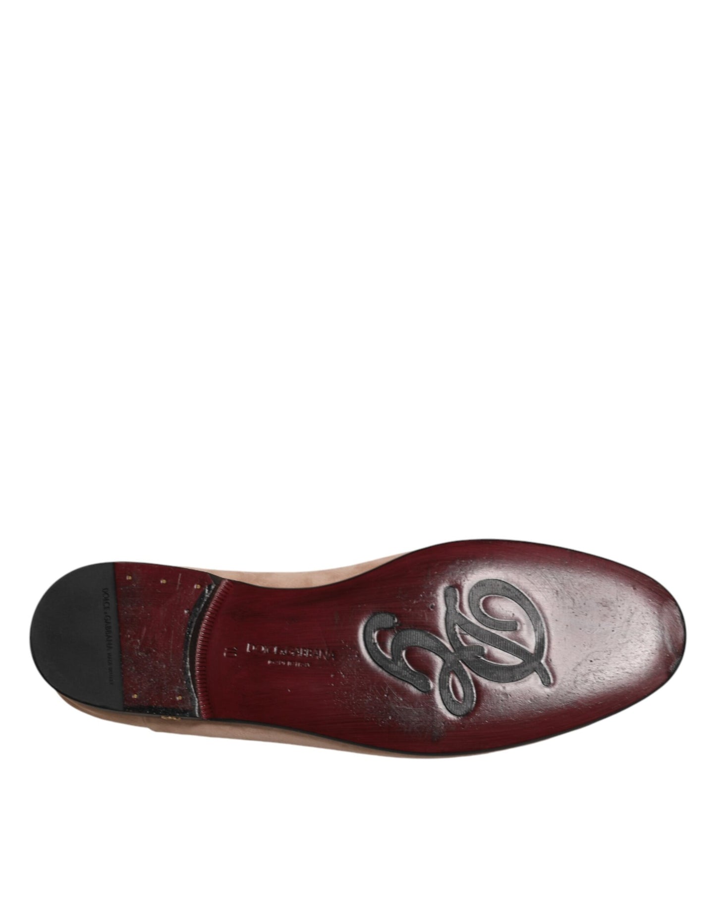 Dolce & Gabbana Beigefarbene Wildleder-Loafer zum Hineinschlüpfen
