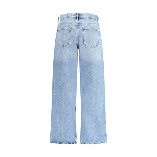 Agolde Blaue Baumwoll-Jeans mit geradem Bein