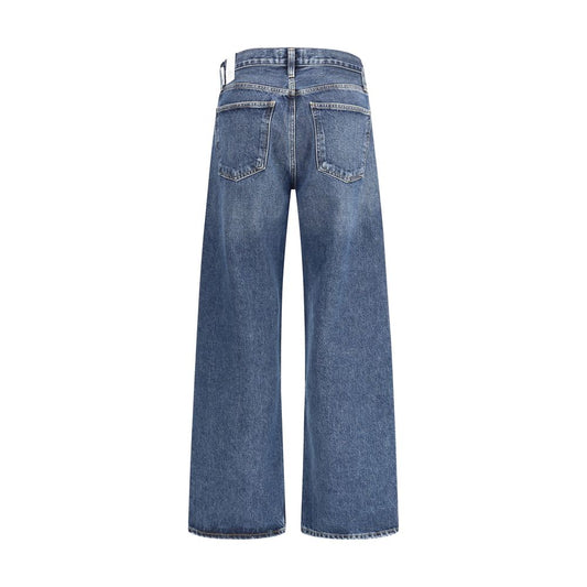 Agolde Gerade geschnittene Jeans aus Baumwolle in Blau