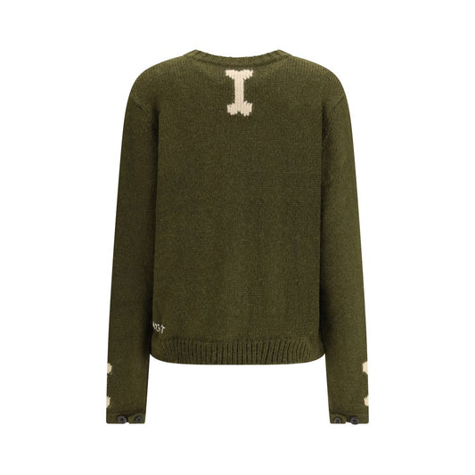 Baziszt Zweifarbiger Alpaka-Cardigan aus Vicugna Pacos