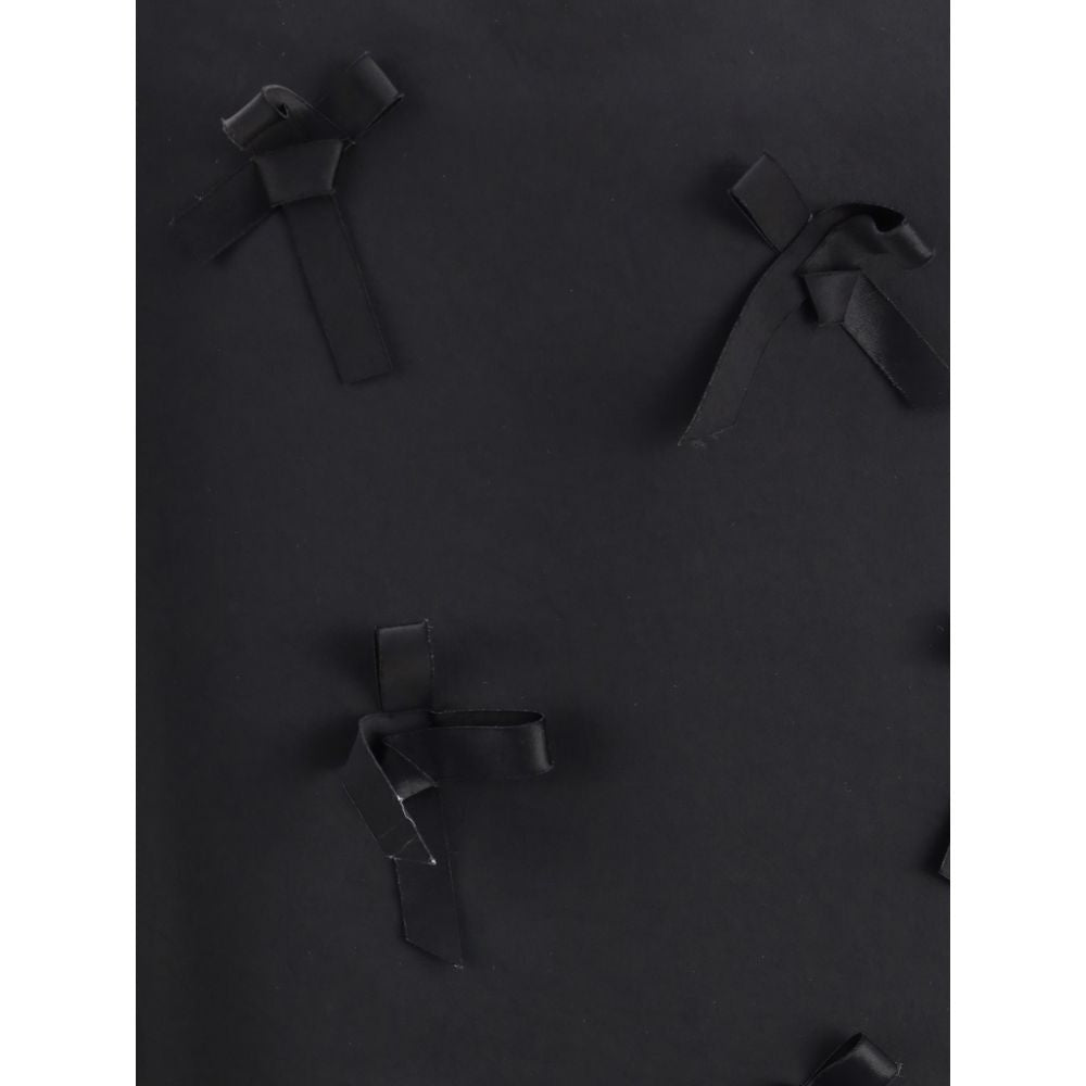 Jil Sander Schwarzer Midirock aus Acetat