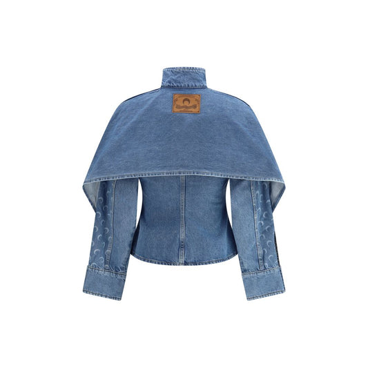 Marine Serre Moon Laser Blue Wash Denim-Jacke