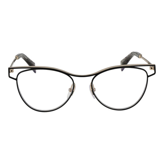 Yohji Yamamoto Metallbrille mit schwarzem Gestell
