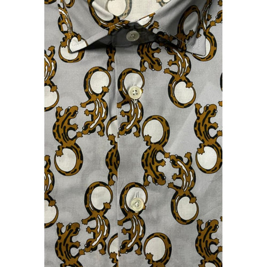 Bagutta Baumwollhemd mit Fantasieprint