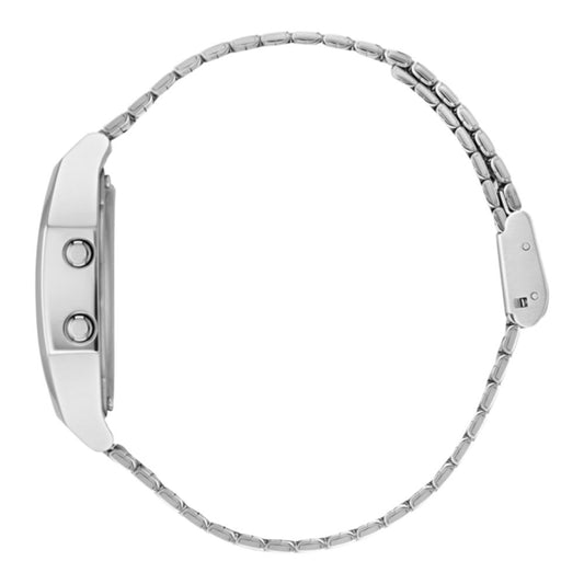 Adidas Graue Edelstahl-Digitaluhr