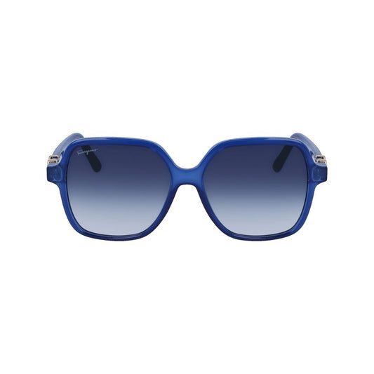 Ferragamo Injektionsgeformte Sonnenbrille in Blau