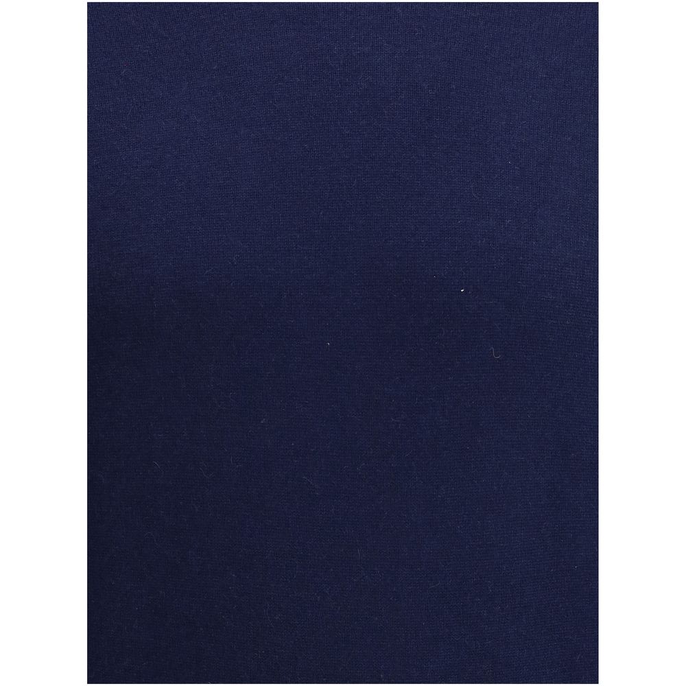 Aragona Cashmere Blauer Merino-Woll-Kaschmir-Pullover