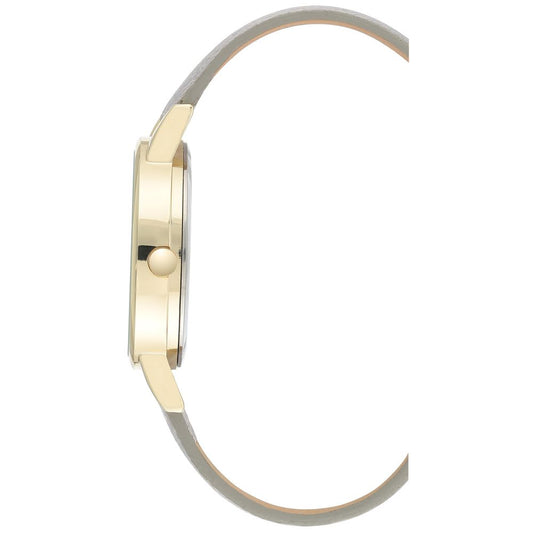 Nine West Elegante graue Lederuhr