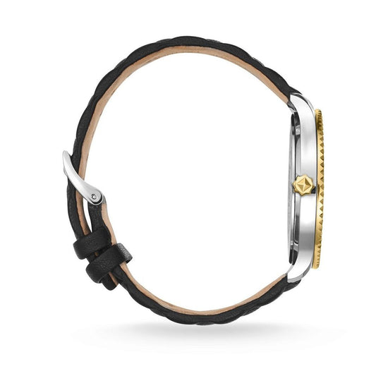 Thomas Sabo Schwarze Leder-Kleidungsuhr