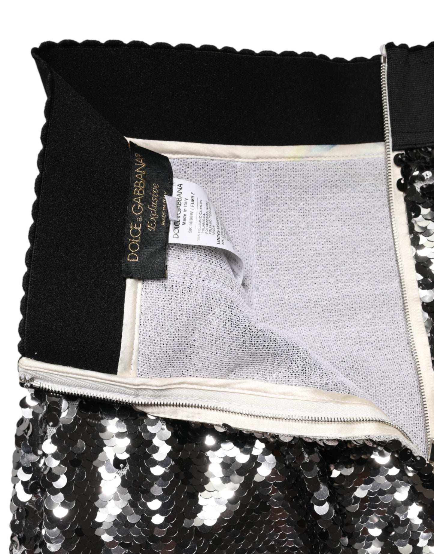 Dolce & Gabbana Meerjungfrauen-Rock mit Pailletten in Metallic-Grau