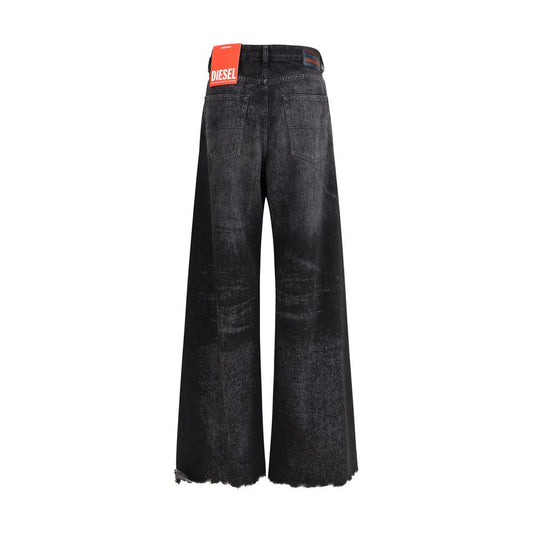 Diesel Schwarze Baumwoll-Jeans mit Relaxed Fit