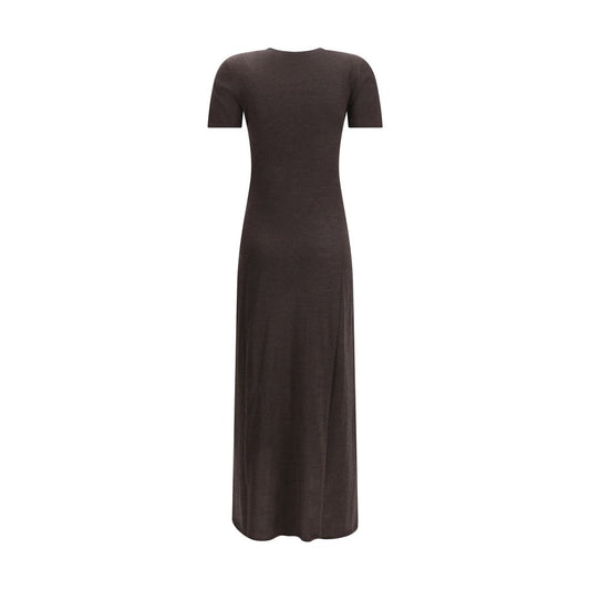 Ferragamo Braunes Wollkleid aus Fleece
