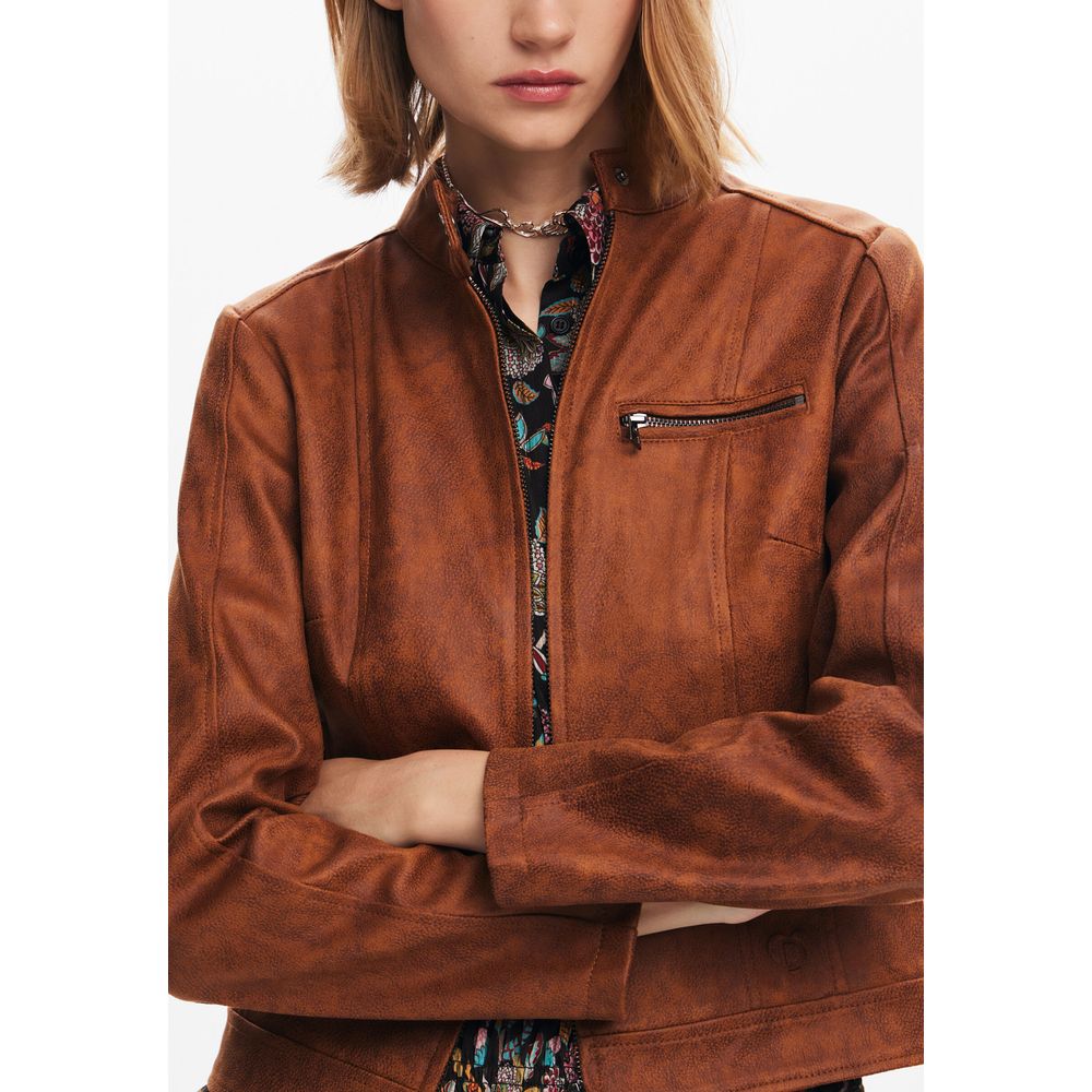 Desigual Braune Polyester-Jacke