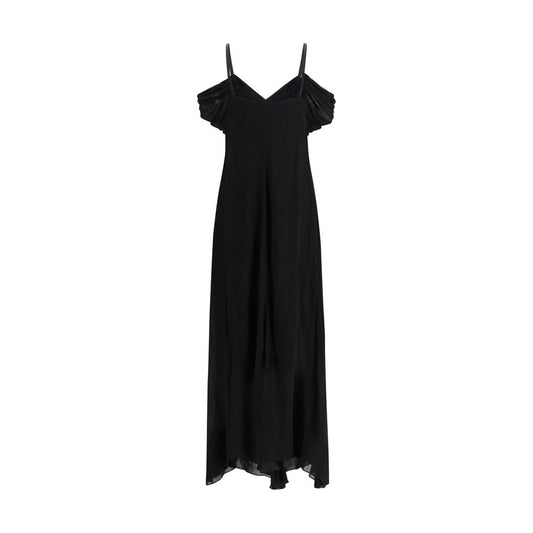 Saint Laurent Schwarzes Viskose-Kleid im Casual-Look