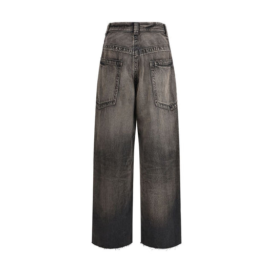 Maison Mihara Yasuhiro Schwarze Baumwoll-Jeans aus Denim