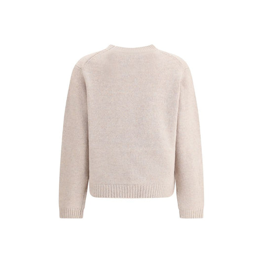 Maison Kitsuné Merino-Wollpullover in Creme