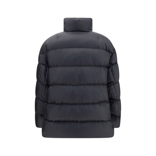 MONCLER x EDWARD ENNINFUL Schwarzer Polyamid-Mantel