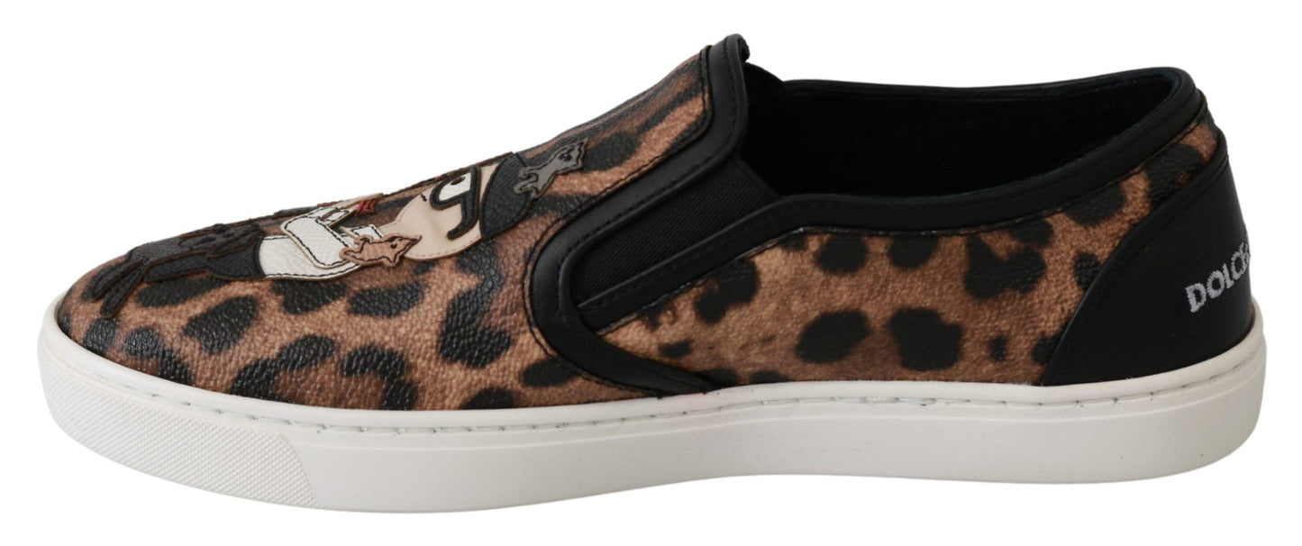Dolce & Gabbana Leder Leopard #dgfamily Loafers Schuhe