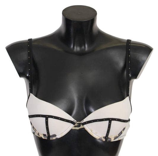 Just Cavalli Weißer Polyester-Elasthan-Push-up-BH Unterwäsche