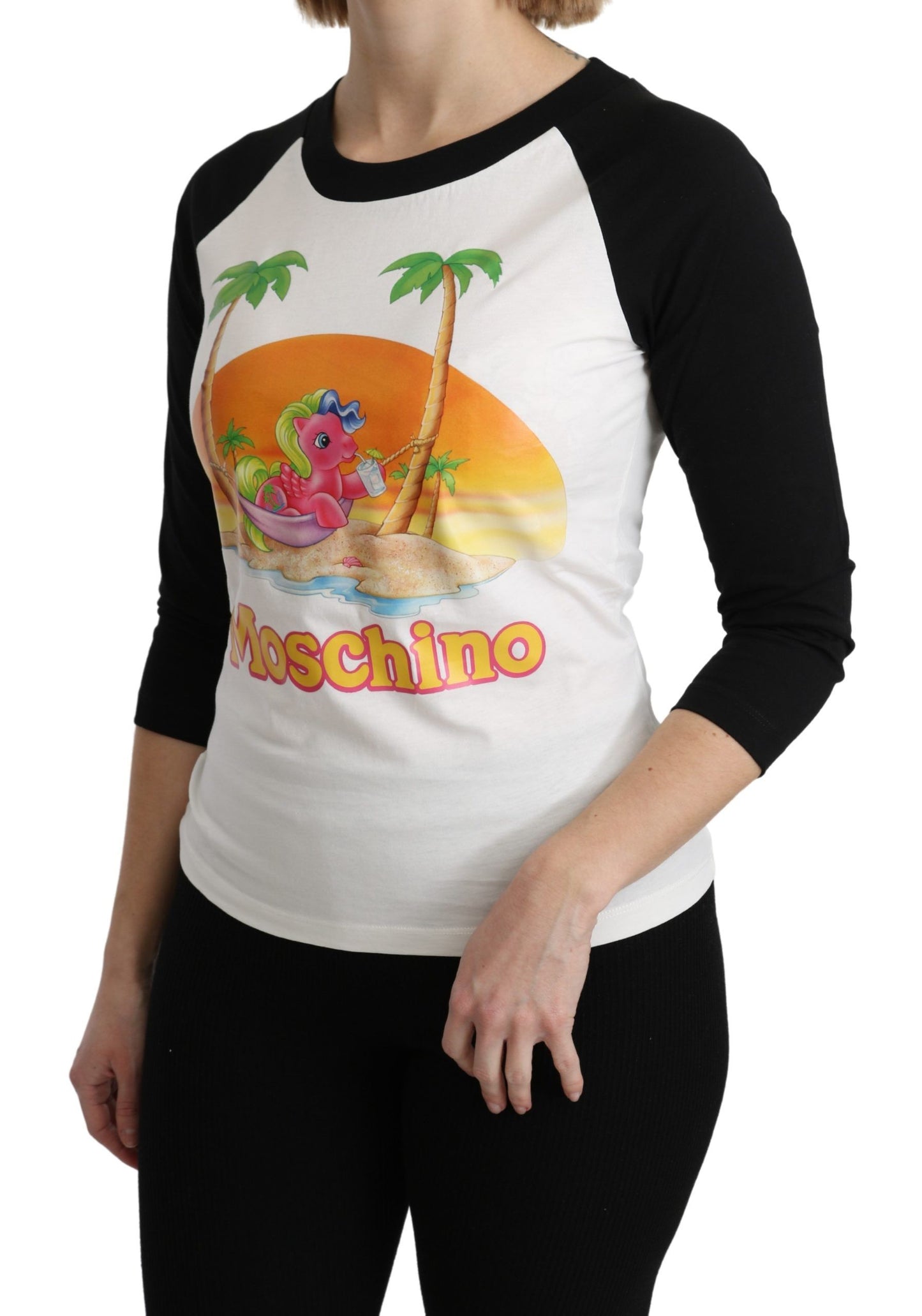 Moschino Weißes Baumwoll-T-Shirt My Little Pony Top Tshirt