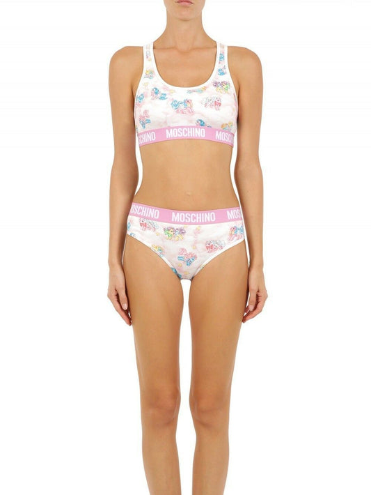 Moschino Weißer zweiteiliger Schlafanzug My Little Pony Bikini