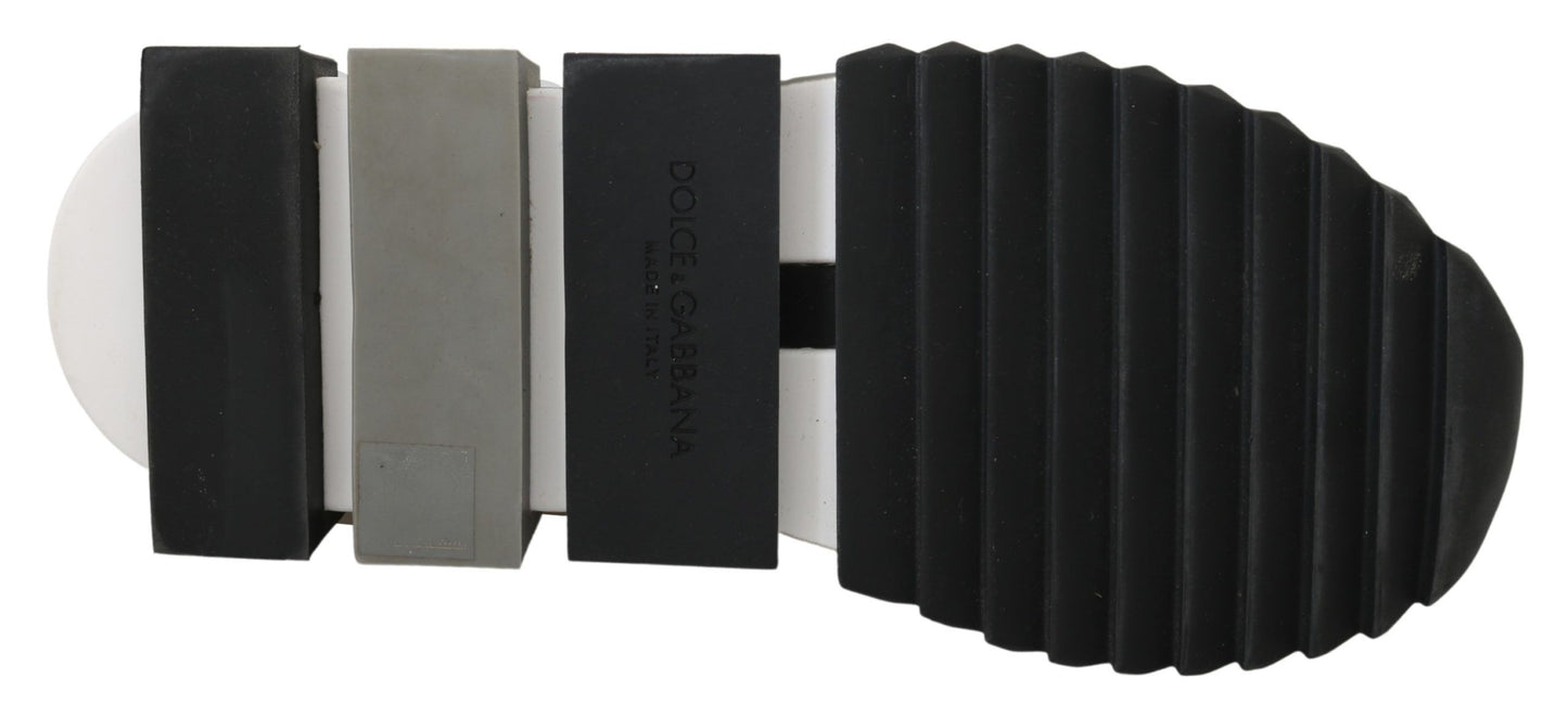 Dolce & Gabbana Schwarz Multicolor Crystal Sneakers Schuhe