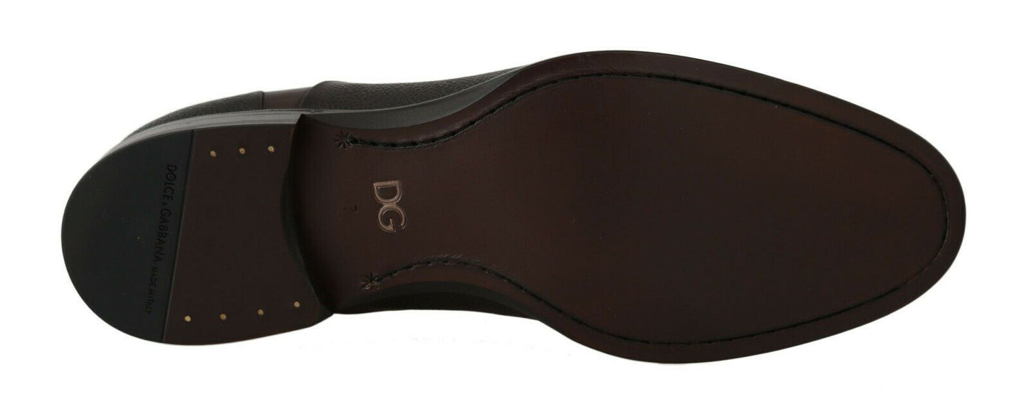 Dolce & Gabbana Braun Leder Laceups Kleid Herrenschuhe