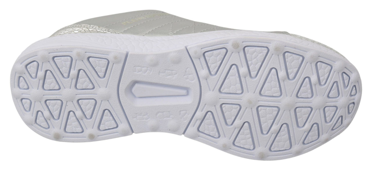 Philipp Plein Gisella Silber Polyester Turnschuhe Schuhe