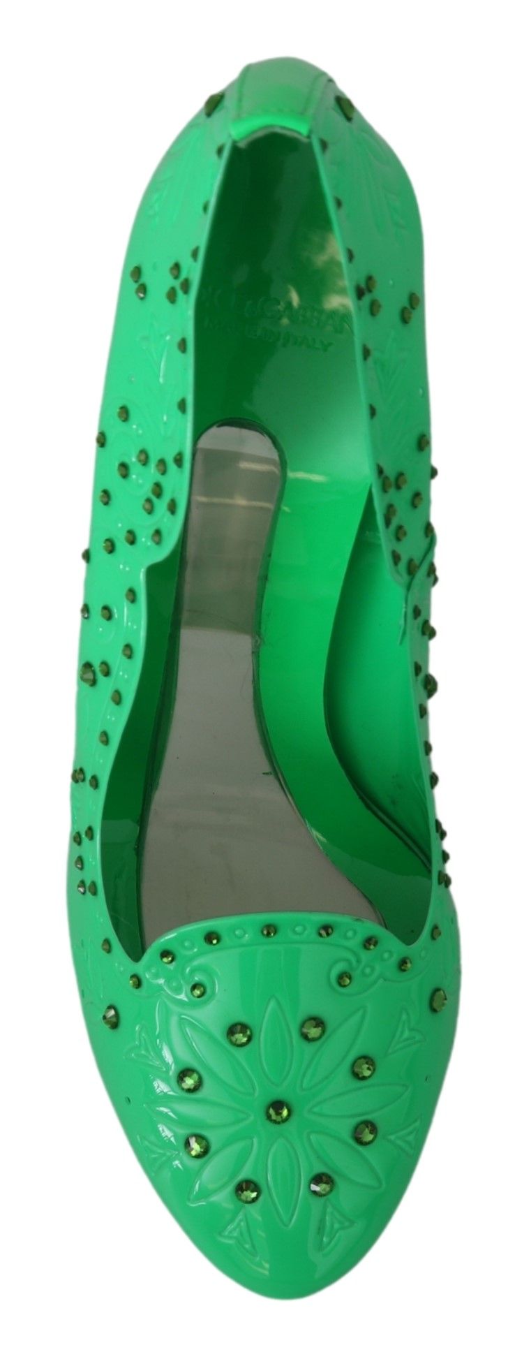 Dolce & Gabbana Grüne Crystal Floral Heels CINDERELLA Schuhe