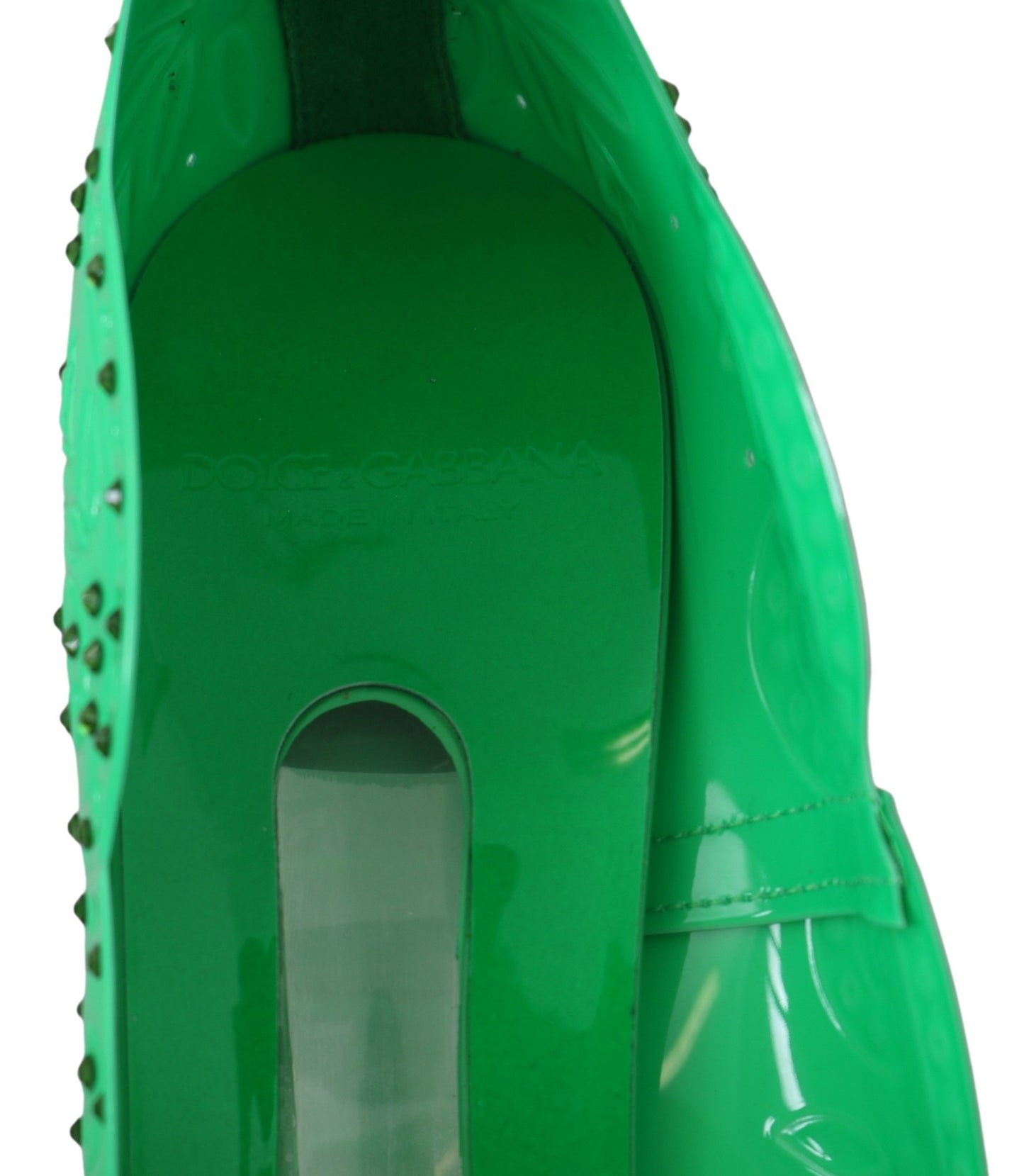 Dolce & Gabbana Grün Kristall Floral CINDERELLA Heels Schuhe