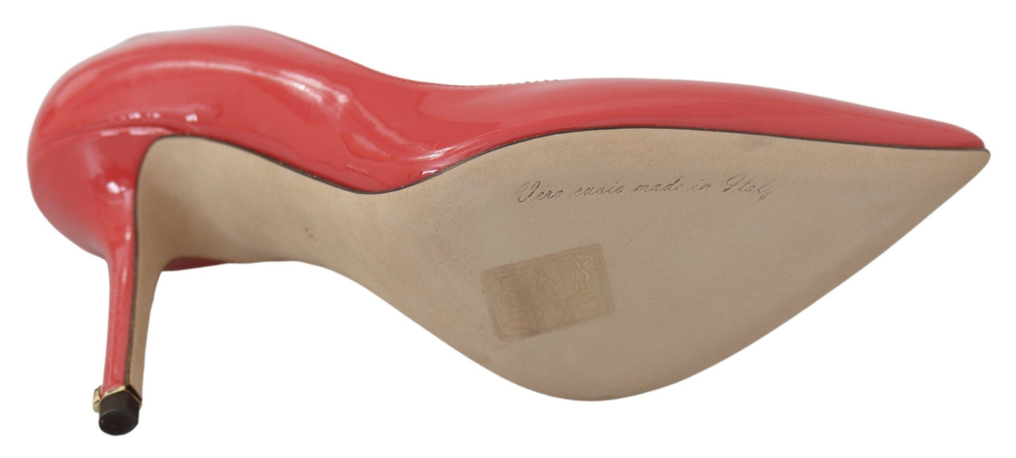 Dolce & Gabbana Dunkelrosa Lackleder Heels Pumps