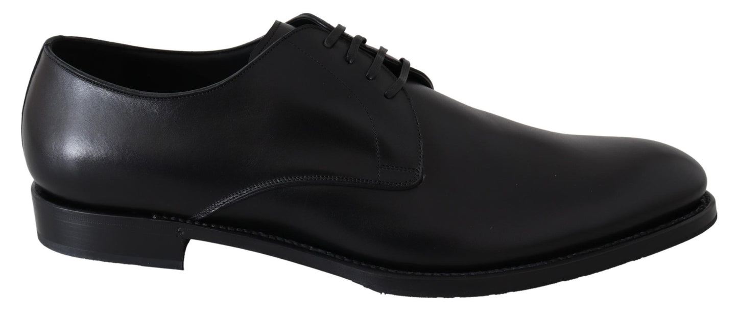 Dolce & Gabbana Schwarzes Leder SARTORIA Handgefertigte Schuhe