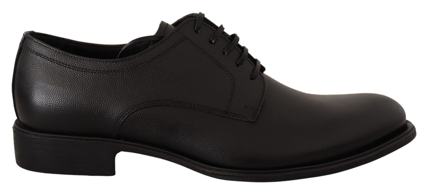 Dolce & Gabbana Schwarze Lederschnürschuhe für Herren Formaler Derby