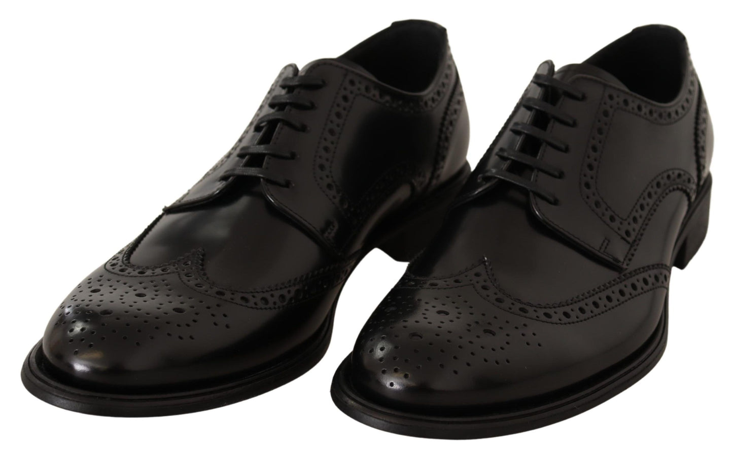 Dolce & Gabbana Schwarze Leder Oxford Wingtip Formelle Schuhe