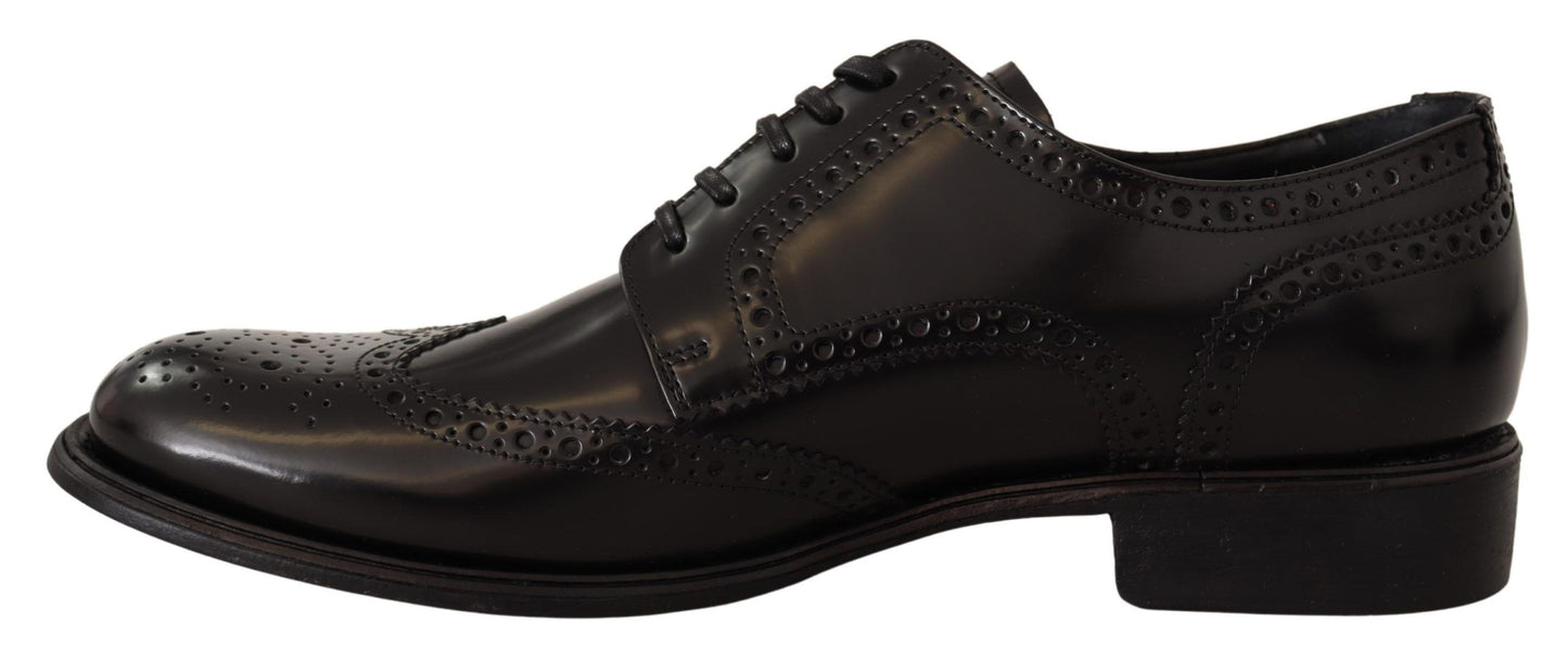 Dolce & Gabbana Schwarze Leder Oxford Wingtip Formelle Schuhe