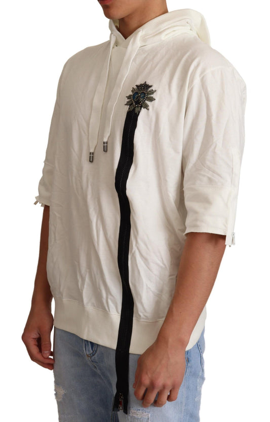 Dolce & Gabbana Weißer Kapuzenpullover in limitierter Auflage