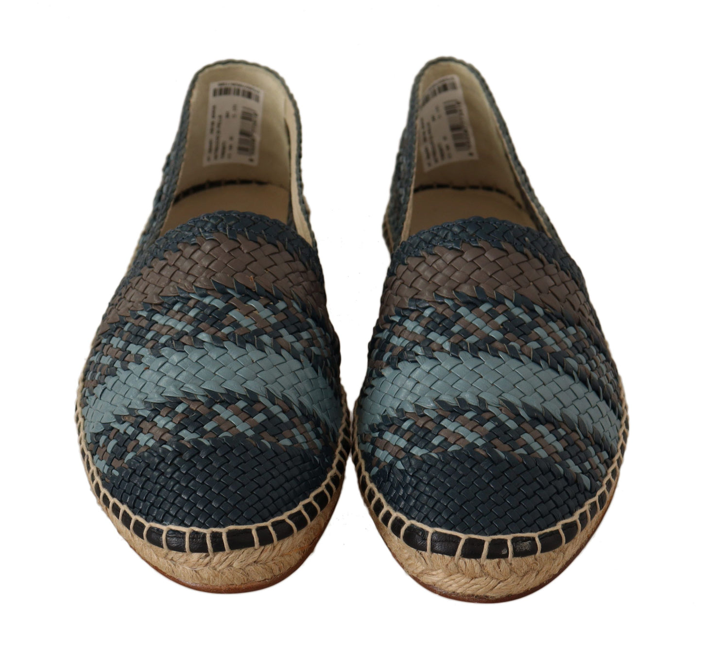 Dolce & Gabbana Blau Gray Slip On Buffalo Espadrille Schuhe