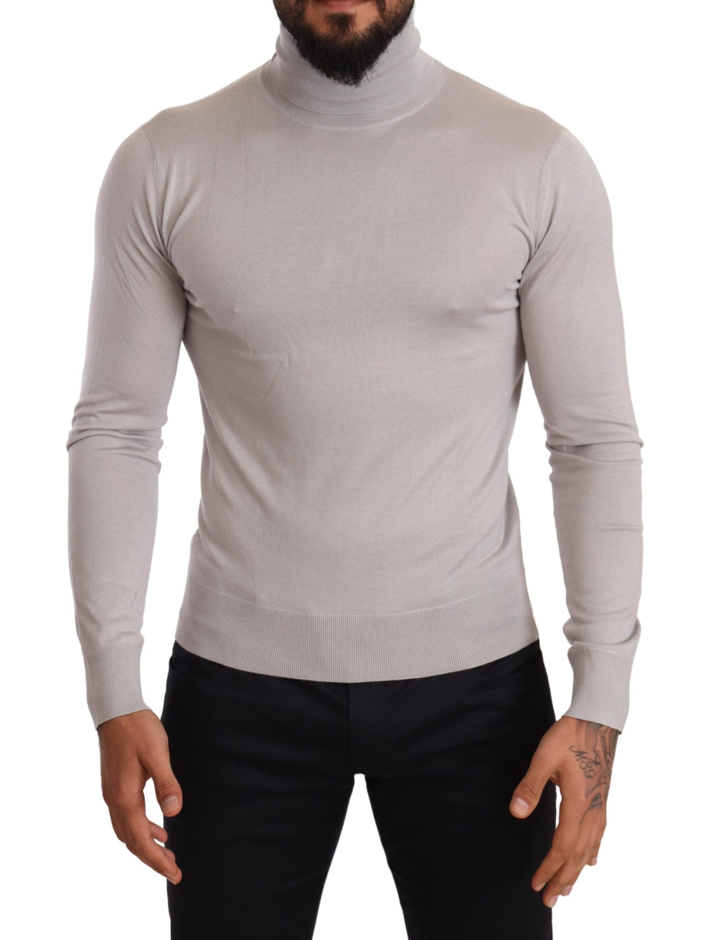 Dolce & Gabbana Grauer Kaschmir-Rollkragenpullover