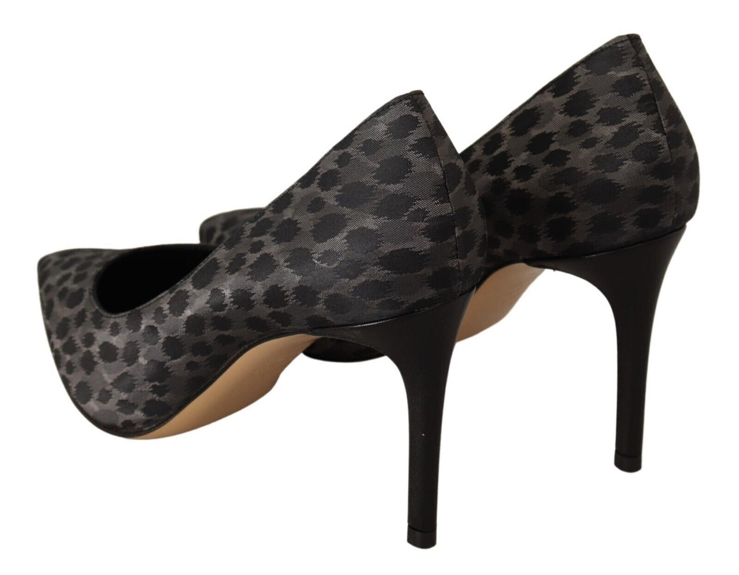 Sofia Schwarz Leopard Leder Stiletto High Heels Pumps Schuhe