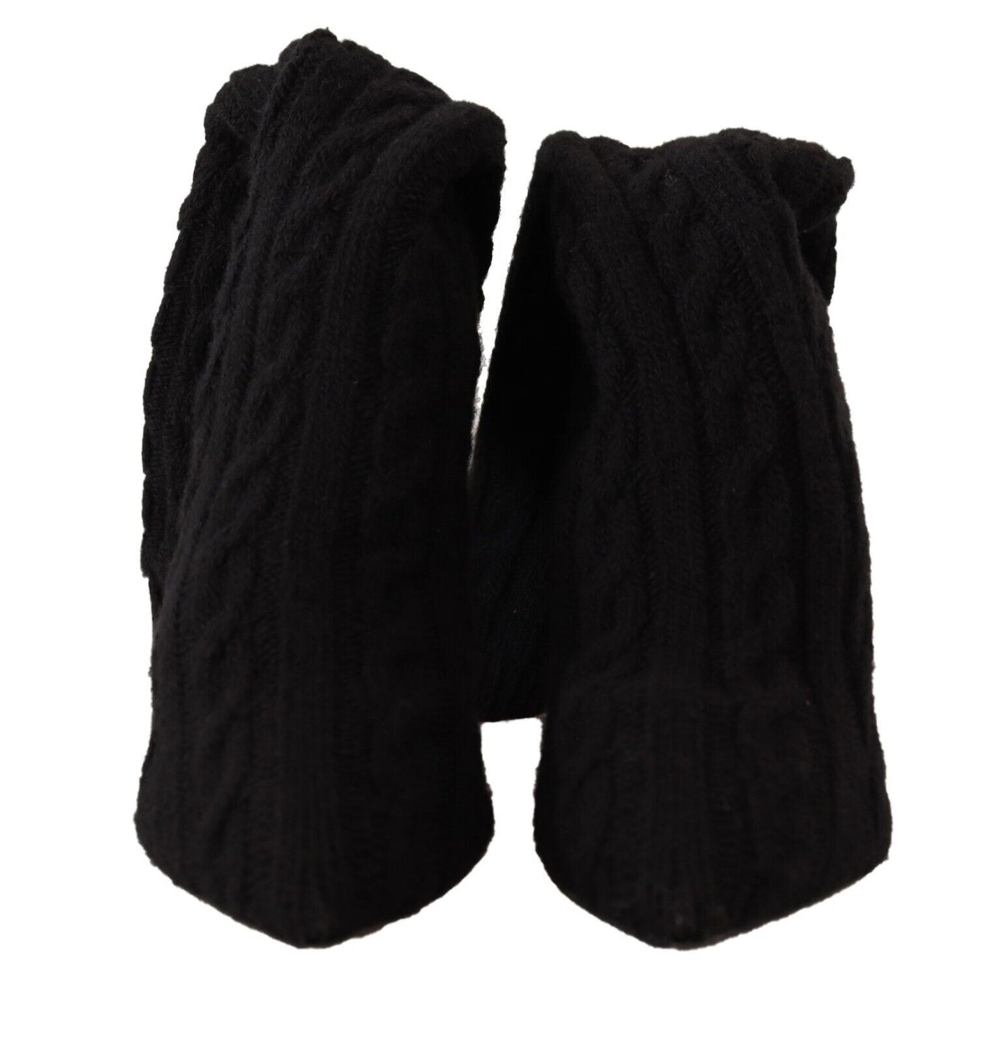 Dolce & Gabbana Schwarze Stretch-Socken Kniestrümpfe Schuhe