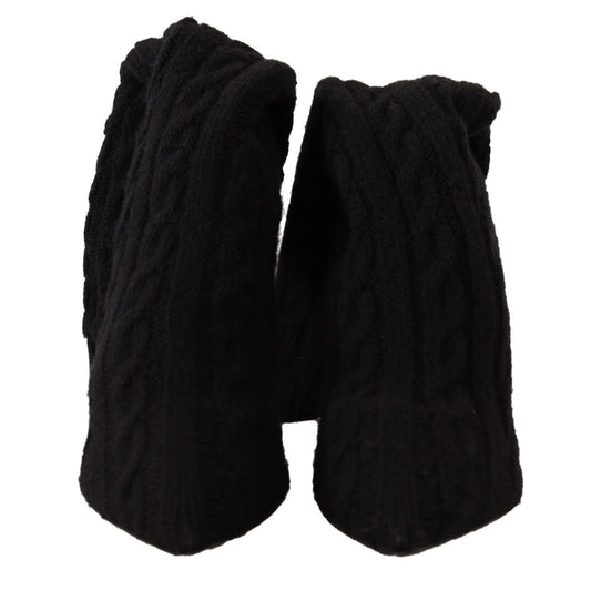 Dolce & Gabbana Schwarze Stretch-Socken Kniestrümpfe Schuhe