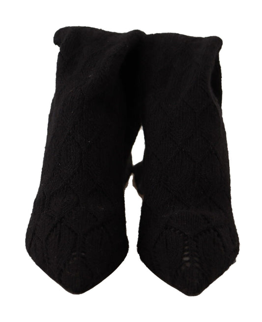 Dolce & Gabbana Schwarze Stretch-Socken Kniestrümpfe Schuhe