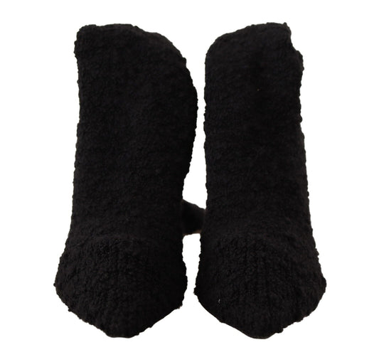 Dolce & Gabbana Schwarze Stretch-Socken Kniestrümpfe Schuhe