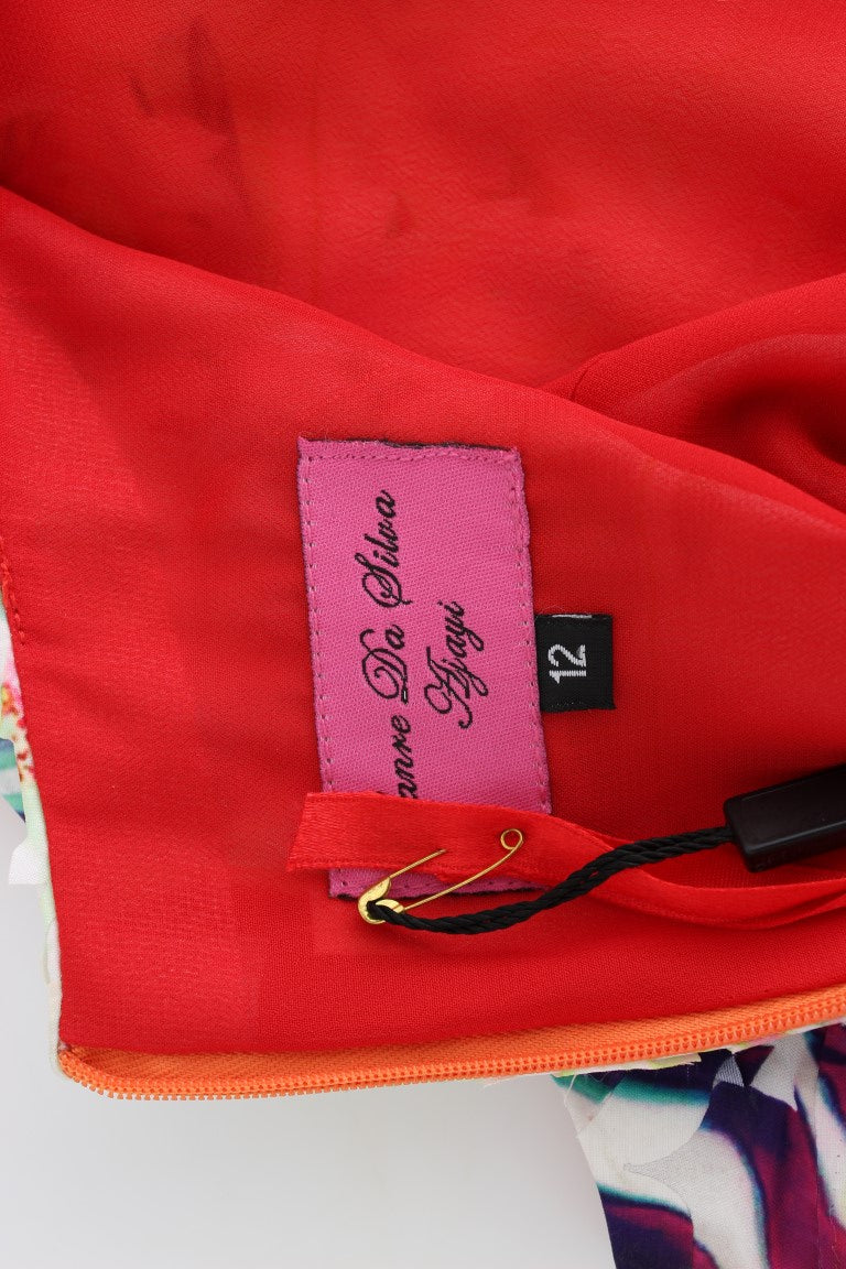 Lanre Da Silva Ajayi Multicolor Organza Etuikleid