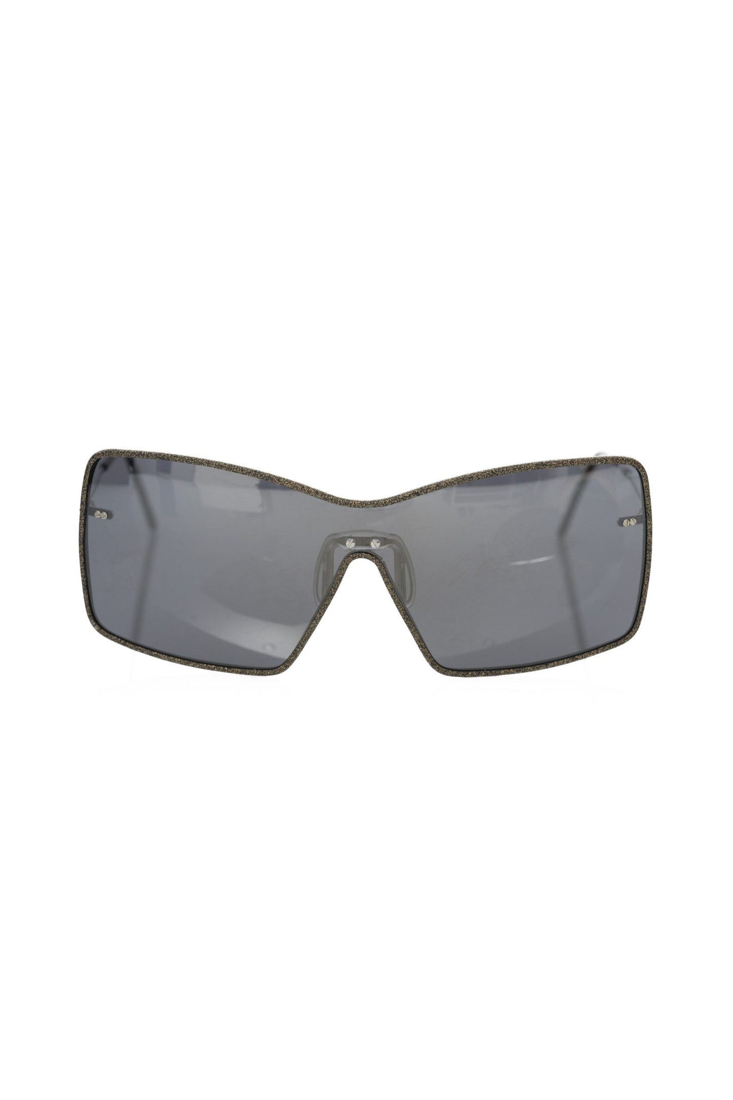 Frankie Morello Sonnenbrille für Damen, Schwarz Metallic