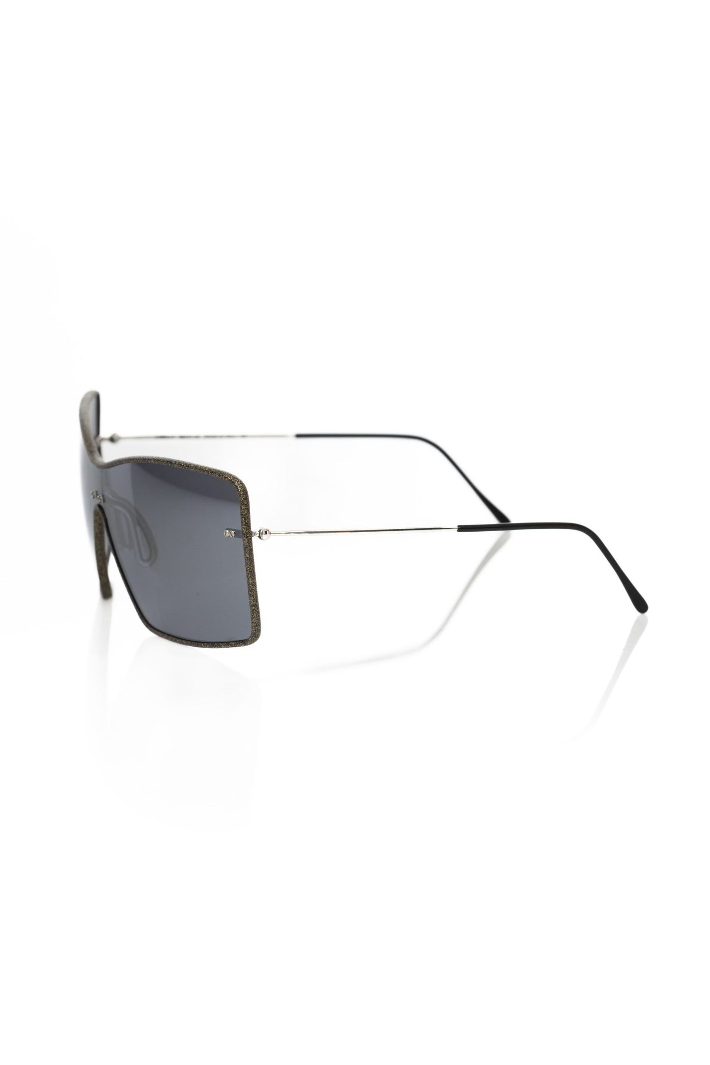 Frankie Morello Sonnenbrille für Damen, Schwarz Metallic